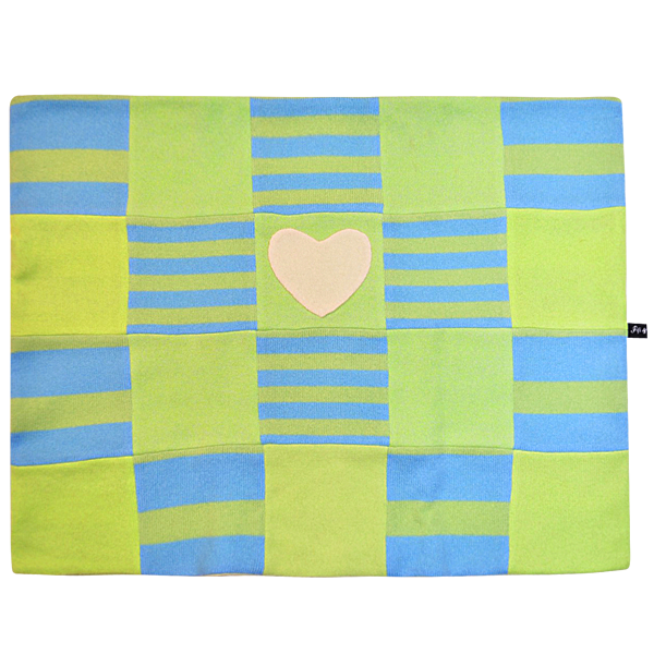 Blue & Green Heart Blanket - Fifi & Romeo