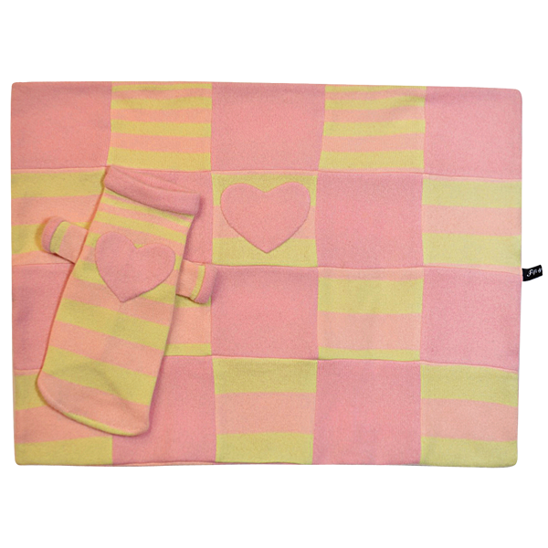 Yellow & Pink Heart Sweater - Fifi & Romeo